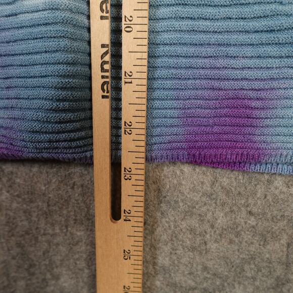 Eileen Fisher Top Womens Medium Linen Tie Dye Knit Pullover Crew Neck Long Slv - Picture 8 of 9